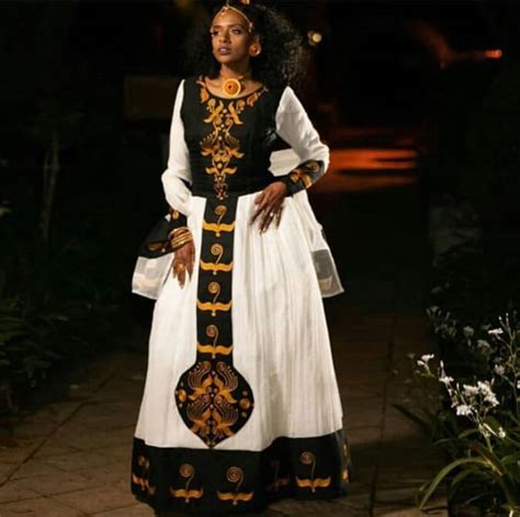 Beautiful Habesha Kemis Traditional Dress And Embroidery Clipkulture
