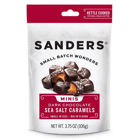 Dark Chocolate Sea Salt Caramel Minis Sanders Candy