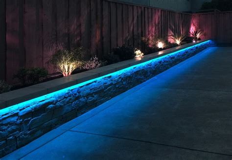 Rgb Led Strip Landscaping Lights Contemporary Garden Seattle By