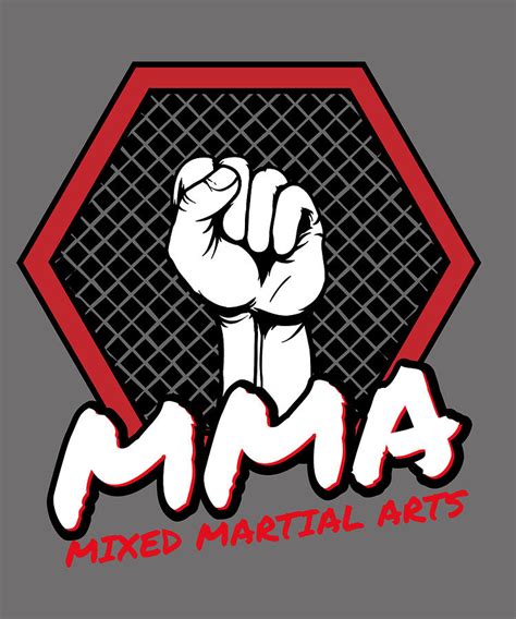 Mma Mixed Martial Arts Logo For Martial Arts Digital Art By Ari Shok