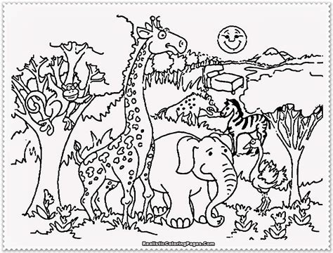 Cartoon Zoo Animals Coloring Pages At Free Printable