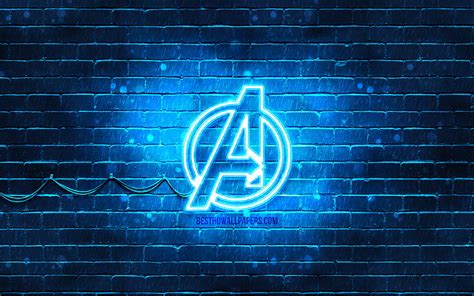 Avengers Blue Logo Blue Brickwall Avengers Logo Superheroes Avengers