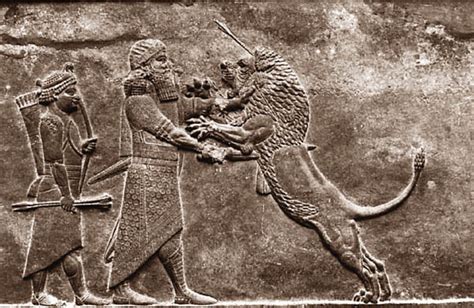 Ashurnasirpal Ii Killing Lions Astounding Ancient Assyria The Grand