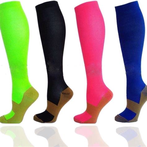Copper Infused Compression Socks Graduated Support Stockings Workout