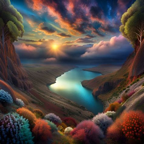 The Heavens Stretch Out In Its Realm Nasir Digital Art Landscapes