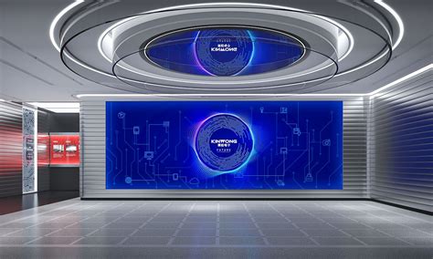 电子实业展厅 On Behance Interior Design Exhibition Autodesk 3ds Max