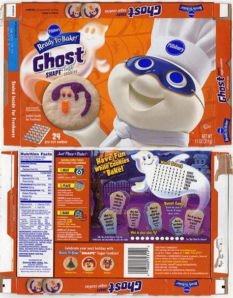 Pack up a treat bag of easter cookies in a cellophane bag with candy and tie with a ribbon. Pillsbury Ready-to-Bake Ghost Shape Sugar Cookies box ...