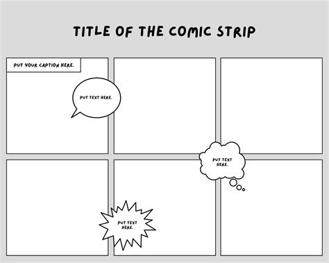 Printable Blank Comic Strip Template For Kids