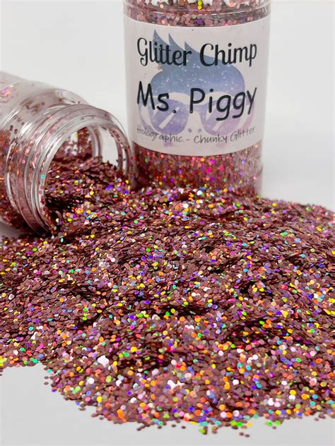 Ms Piggy Chunky Holographic Glitter Glitter Chimp