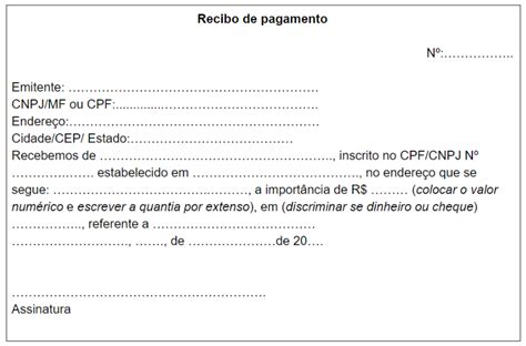 Exemplo De Recibo Simples De Pagamento Novo Exemplo