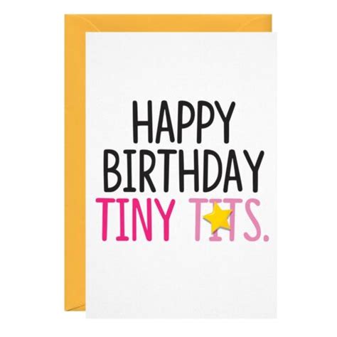 Funny Small Boobs Birthday Cards For Her Tiny Tts Pancake Breasts Gg