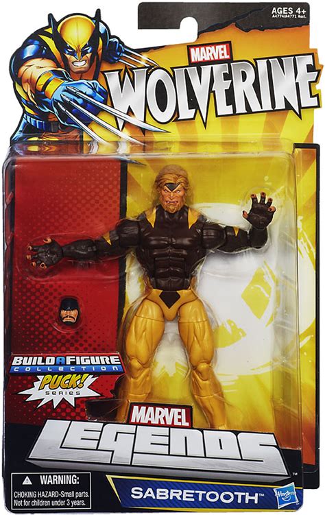 Marvel Wolverine Marvel Legends Puck Series Sabretooth Exclusive Action