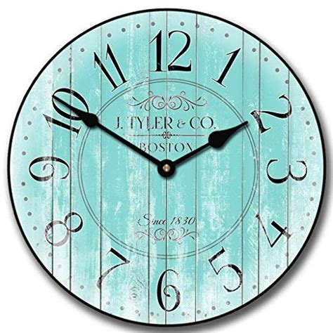 Wall Clocks Décor Harbor Turquoise Wall Clock Available In 8 Sizes