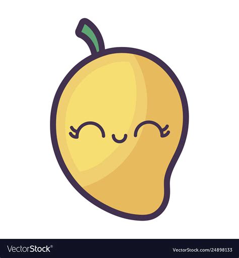 La Fruta Del Mango Cute Kawaii Ilustraci N Vectorial Character Design