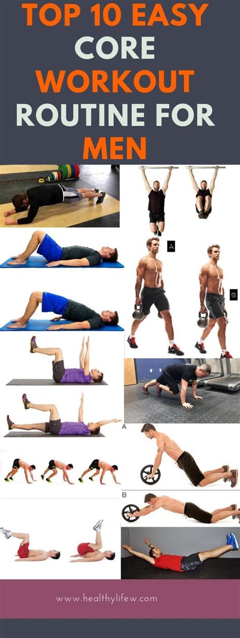 Top 10 Easy Core Workout Routine For Men Core Workout Routine Workout Routine For Men Core