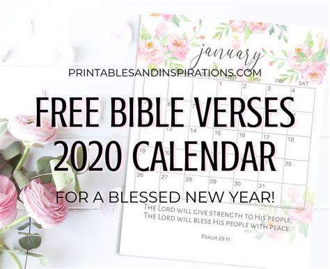 Free Printable Bible Verse Calendar 2023 Printable Pe