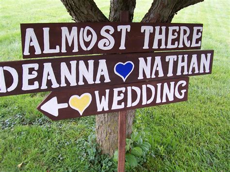 Almost There Sign Rustic Wedding Signs Handpainted Signs
