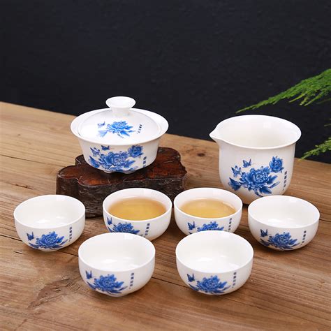 Čajové sety a příslušenství Čínský Kungfu čajový set Činský bílý