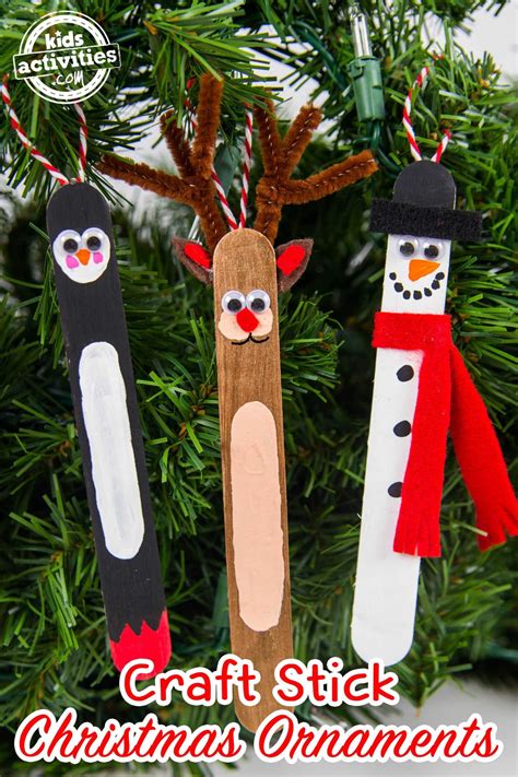 5 Cute And Easy Popsicle Stick Christmas Ornaments Kids Can Make Kids