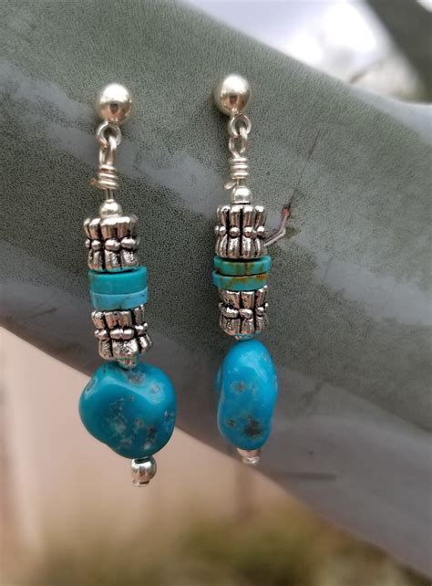 52 Kingman Mine Turquoise Earrings
