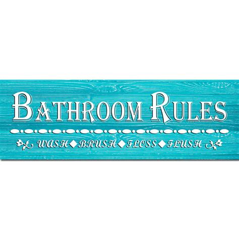 Farmhouse Bathroom Wall Decor Funny Bathroom Signs With Rules