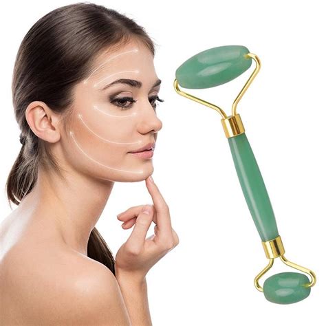 Roller Slimming Face Massager Lifting Tool Natural Jade Facial Roller