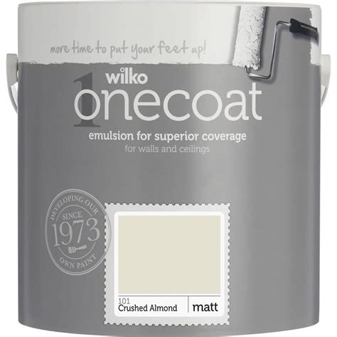Wilko One Coat Crushed Almond Matt Emulsion Paint 25l Wilko