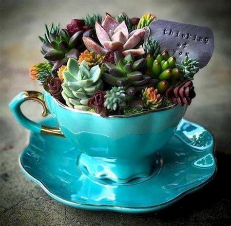 40 Easy Diy Teacup Mini Garden Ideas To Add Bliss To Your Home 19