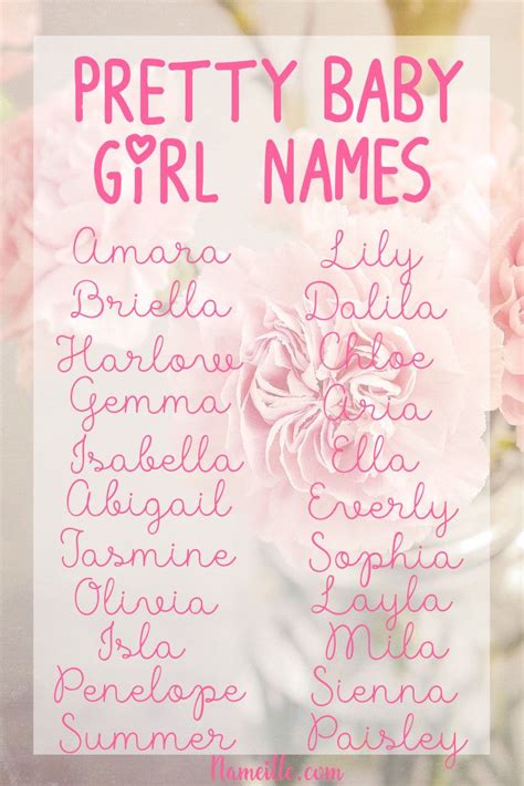 100 Pretty Baby Names And Meanings For Girls Cute Baby Girl Names