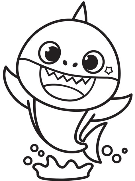 Fun shark coloring pages for your little shark. Kids-n-fun.com | Coloring page Baby Shark baby shark 2