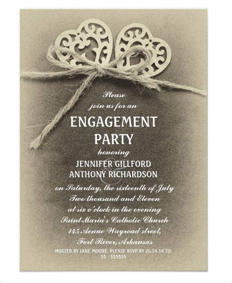 Engagement Invitation Template Free Printable Printable Templates