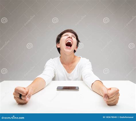 Frustrated Woman Throwing A Temper Tantrum Stock Photo Image Of
