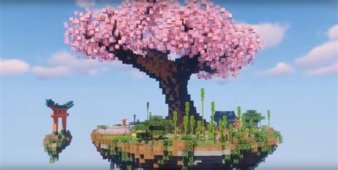 Minecraft Floating Island Treehouse Base Ideas And Design