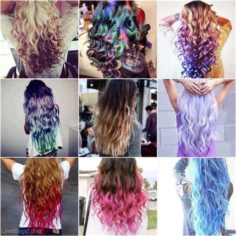 Hair Styles Hair Pretty Color Collage Dye Long Wavy Styles