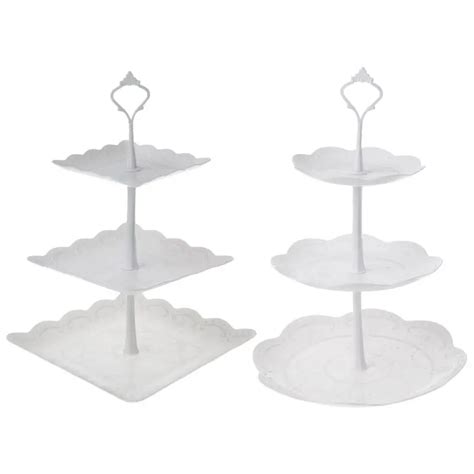 3 Tier Crown Cupcake Plate Stand Handle Fitting Holder Round Wedding
