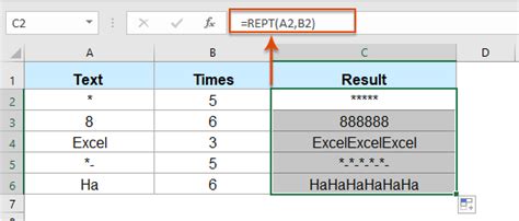 Excel Rept Function