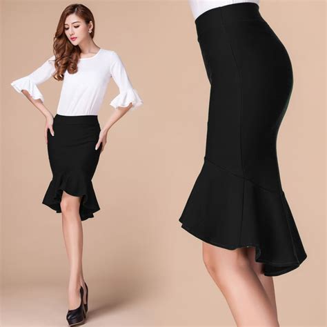 Women Summer Style Plus Size 3xs 8xl High Waisted Bodycon Irregular High Low Midi Skirt Ruffle