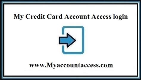 My Credit Card Account Access Login