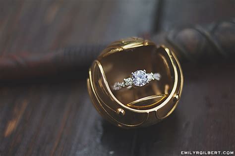 Golden Snitch Ring Box Hogsmeade Proposal Harry