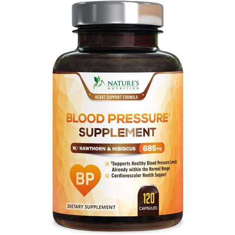 Natures Nutrition Blood Pressure Supplement 685mg 120 Ct Walmart
