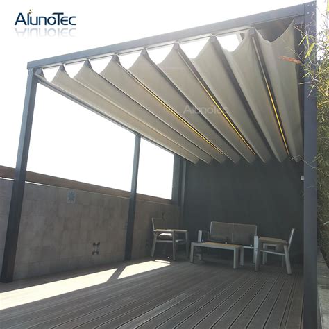 Waterproof Folding Retractable Roof Awning With Lights Buy Folding