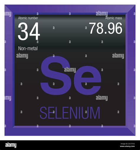 Símbolo De Selenio Elemento Número 34 De La Tabla Periódica De Los