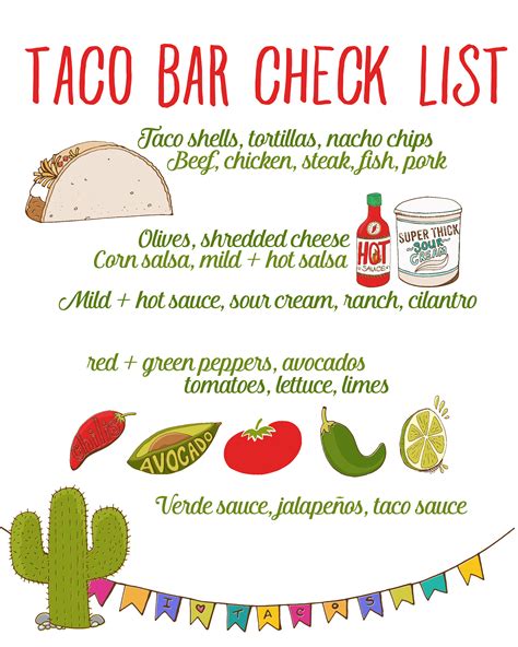 Printable Taco Bar Potluck Sign Up Sheet Check Out How Easy It Is To