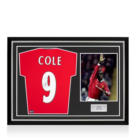 Andy Cole Back Signed Manchester United 1999 Home Shirt With Premier