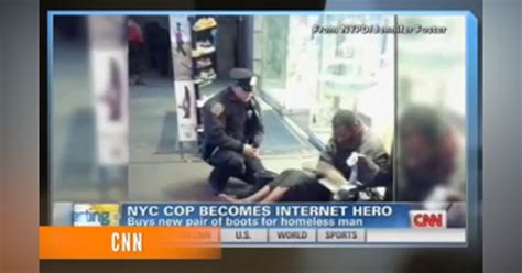 Photo Of Nypd Officer Putting Boots On Homeless Man Goes Viral Officer