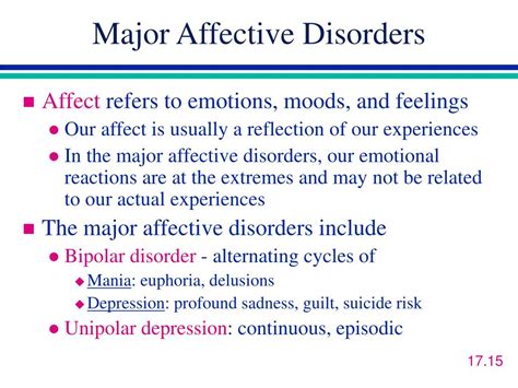 Ppt Carlson 7e Chapter 17 Schizophrenia And The Affective Disorders Powerpoint Presentation