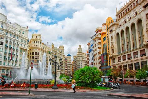 Town Hall Square In City Center Of Valencia Editorial Image Image Of