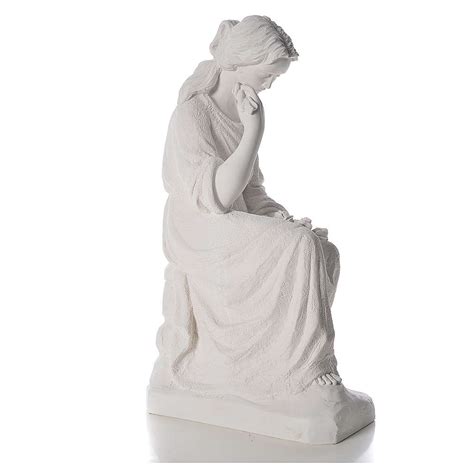 Our Lady Of Sorrows Statue Made Of Reconstituted Marble 80cm Online