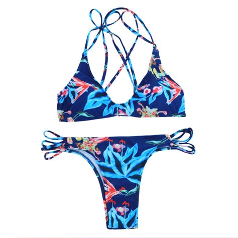 2018 Sexy Bikinis Set Women Swimwear High Waist Push Up Hang Up Bathing