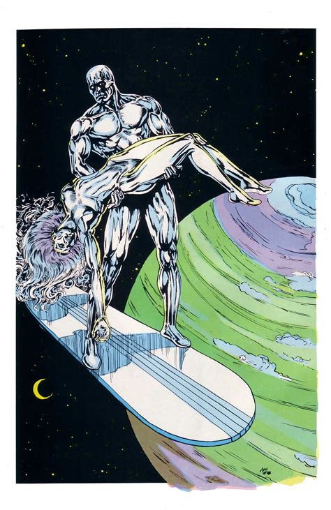 Marvel Silver Surfer By Alan Weiss Silver Surfer Comic Silver